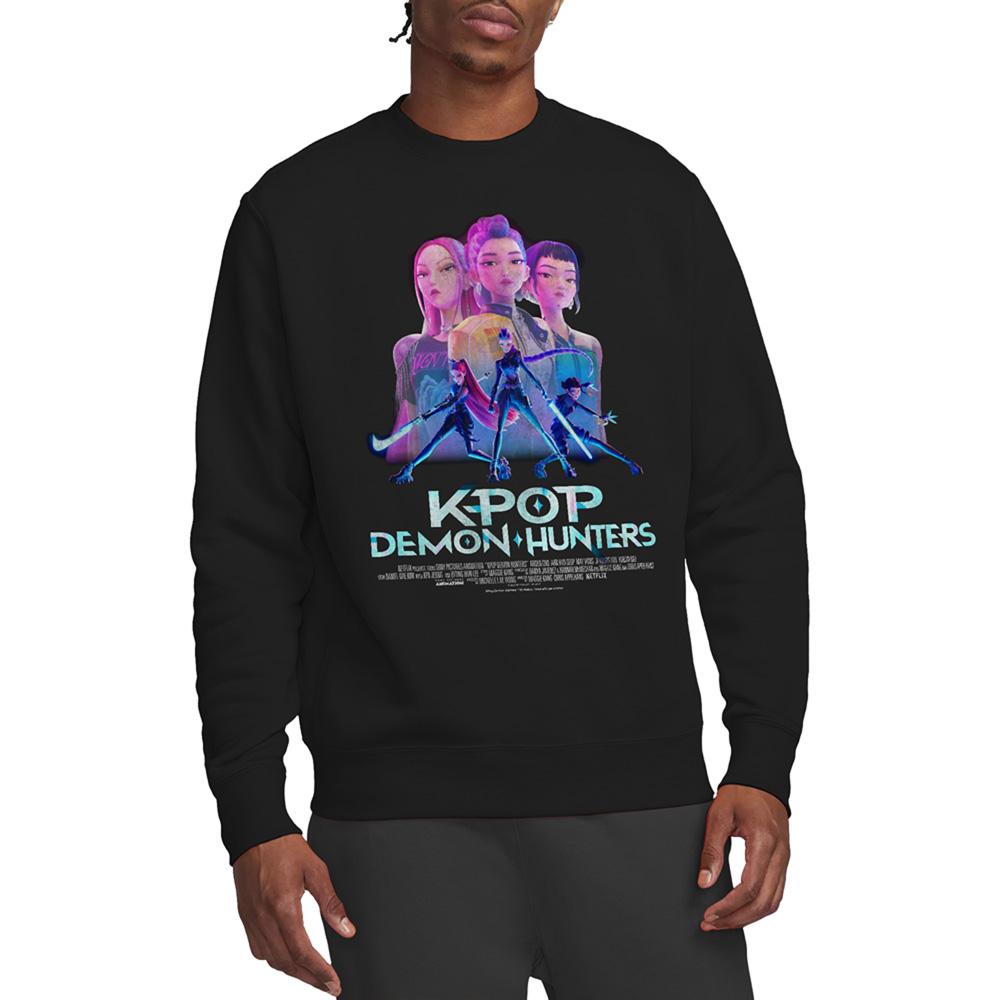 Black - Lifestyle - K-Pop Demon Hunters Unisex Adult Huntr-X Poster Sweatshirt