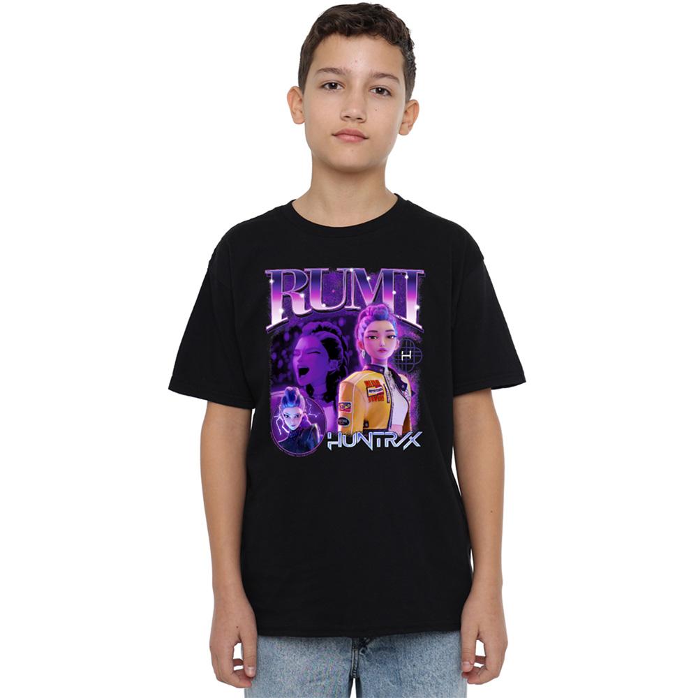 Black - Lifestyle - K-Pop Demon Hunters Childrens-Kids Huntr-X Rumi T-Shirt
