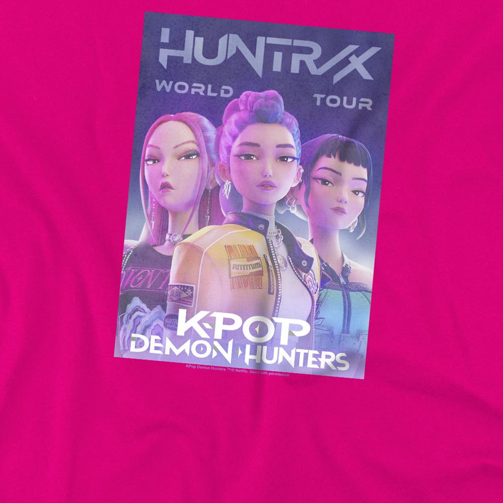 Fuchsia - Side - K-Pop Demon Hunters Childrens-Kids World Tour Huntr-X T-Shirt