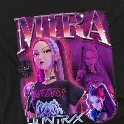 Black - Side - K-Pop Demon Hunters Childrens-Kids Huntr-X Mira T-Shirt