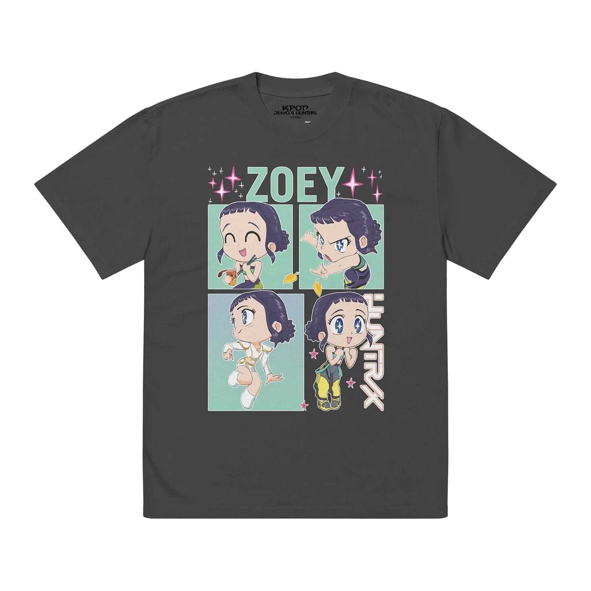 Black - Front - K-Pop Demon Hunters Womens-Ladies Huntrix Huntr-X Zoey T-Shirt