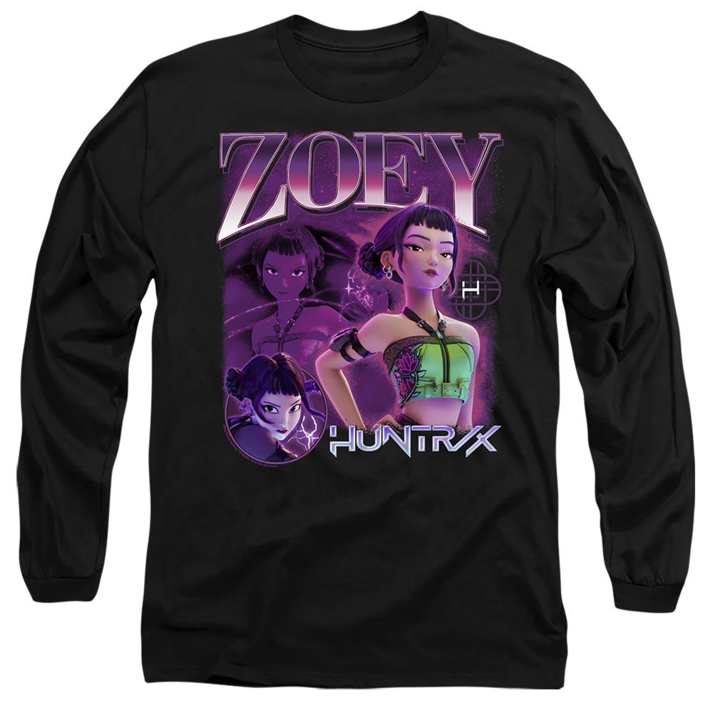 Black - Front - K-Pop Demon Hunters Unisex Adult Huntr-X Zoey Long-Sleeved T-Shirt