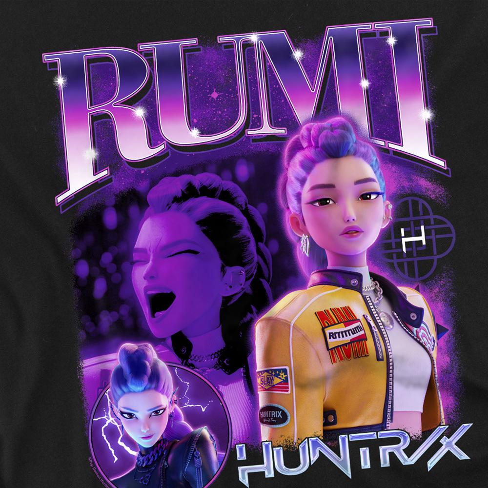 Black - Side - K-Pop Demon Hunters Unisex Adult Huntr-X Rumi Long-Sleeved T-Shirt