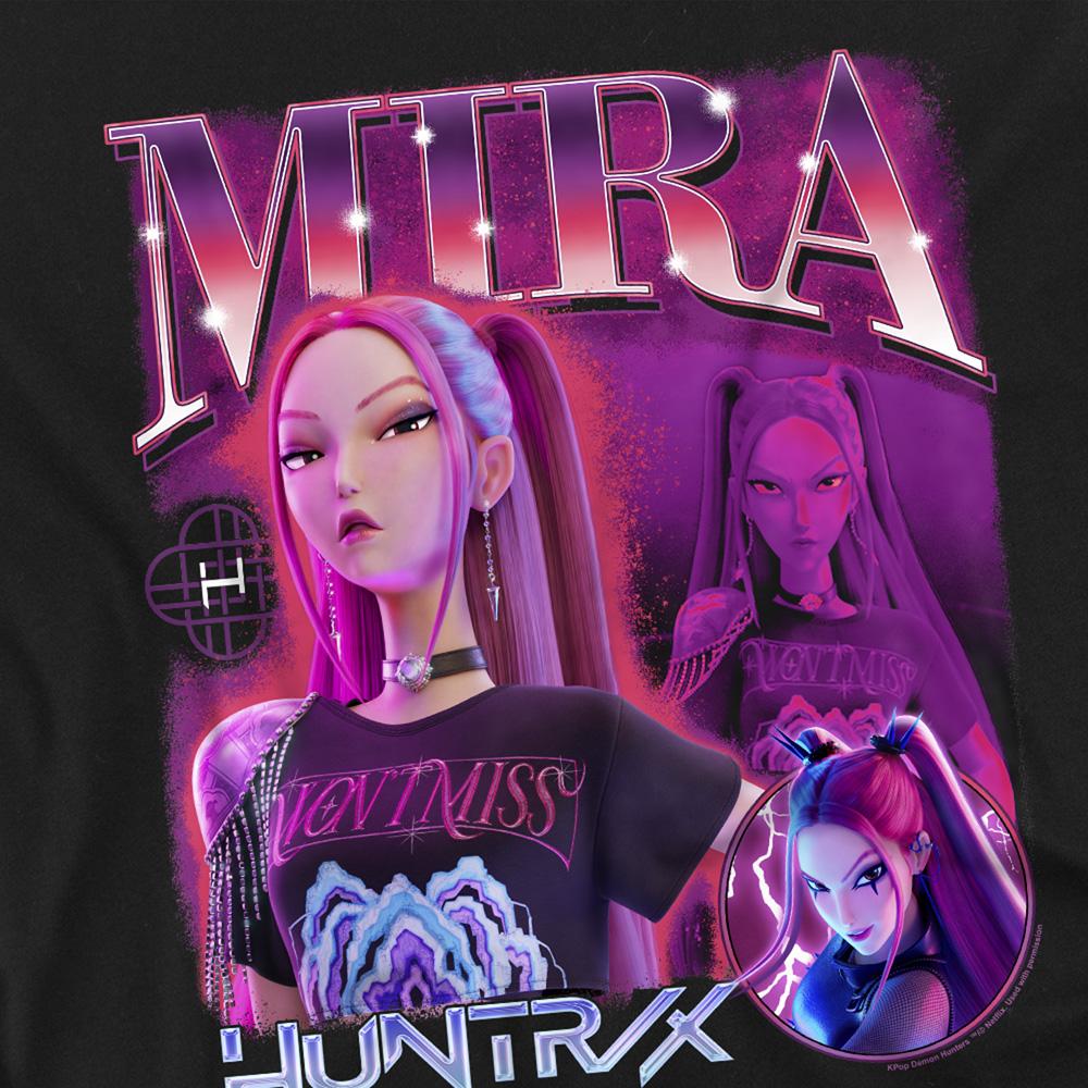 Black - Side - K-Pop Demon Hunters Unisex Adult Huntr-X Mira Long-Sleeved T-Shirt