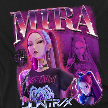 Black - Side - K-Pop Demon Hunters Unisex Adult Huntr-X Mira Long-Sleeved T-Shirt