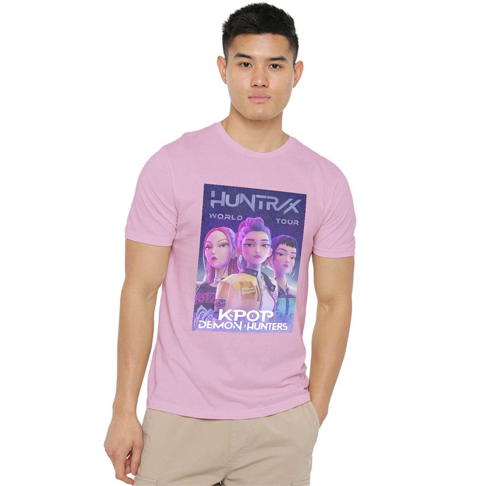Light Pink - Lifestyle - K-Pop Demon Hunters Unisex Adult World Tour Huntr-X Poster T-Shirt