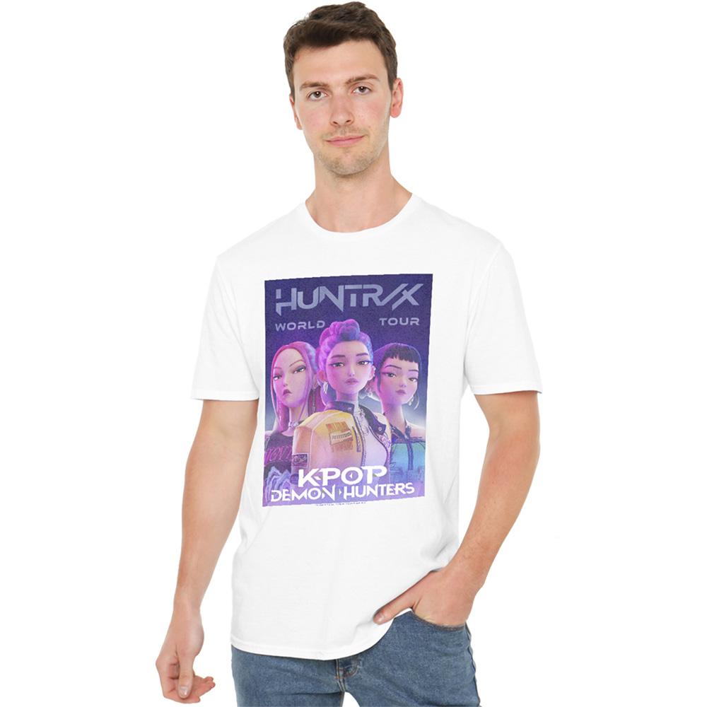 White - Lifestyle - K-Pop Demon Hunters Unisex Adult World Tour Huntr-X Poster T-Shirt