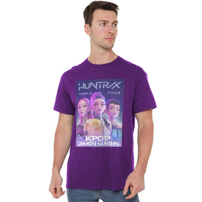 Purple - Lifestyle - K-Pop Demon Hunters Unisex Adult World Tour Huntr-X Poster T-Shirt