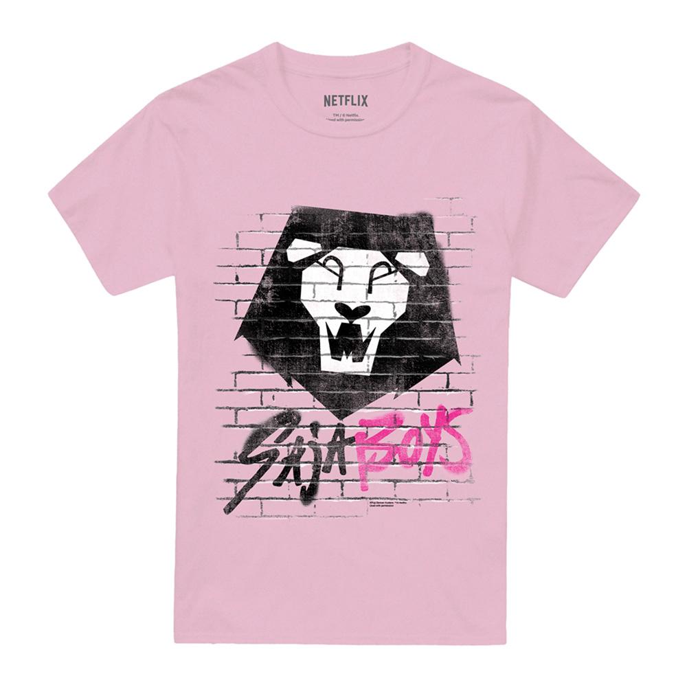 Light Pink - Front - K-Pop Demon Hunters Unisex Adult Saja Boys Graffiti T-Shirt
