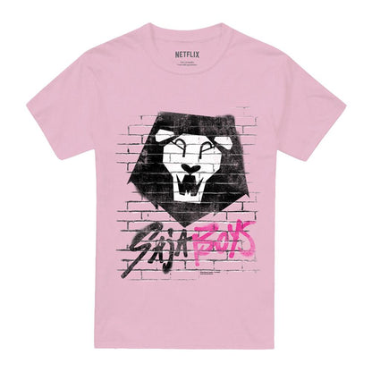 Light Pink - Front - K-Pop Demon Hunters Unisex Adult Saja Boys Graffiti T-Shirt