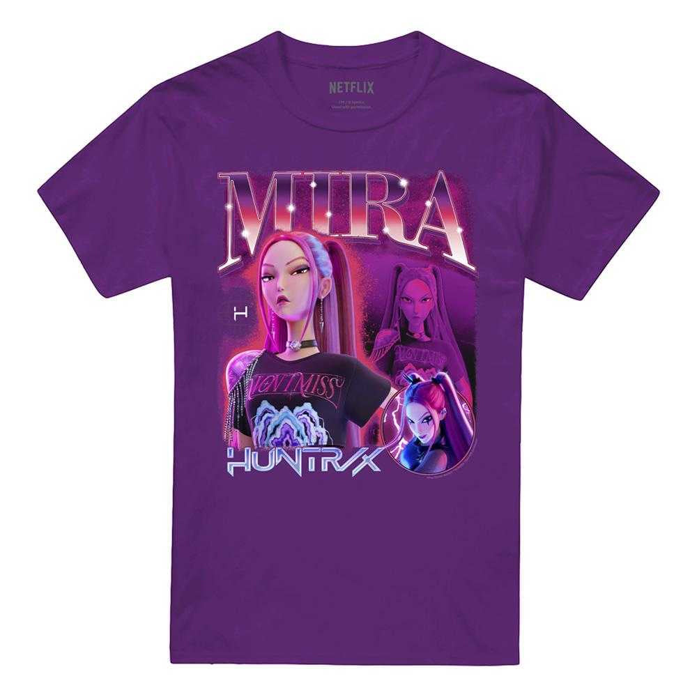 Purple - Front - K-Pop Demon Hunters Unisex Adult Mira Huntr-X T-Shirt