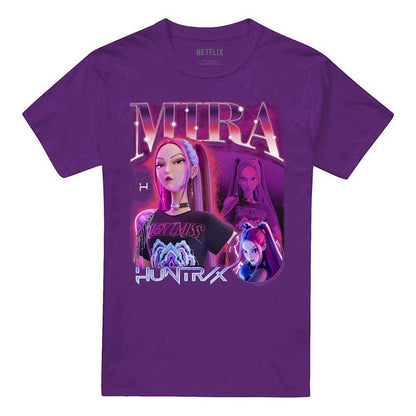 Purple - Front - K-Pop Demon Hunters Unisex Adult Mira Huntr-X T-Shirt