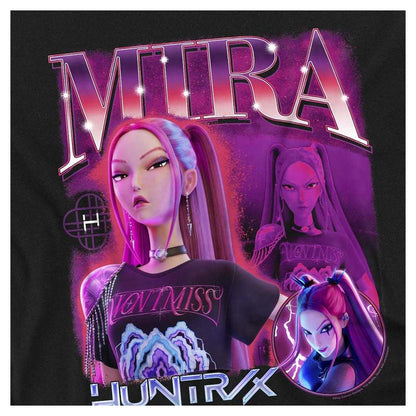 Black - Side - K-Pop Demon Hunters Unisex Adult Mira Huntr-X T-Shirt