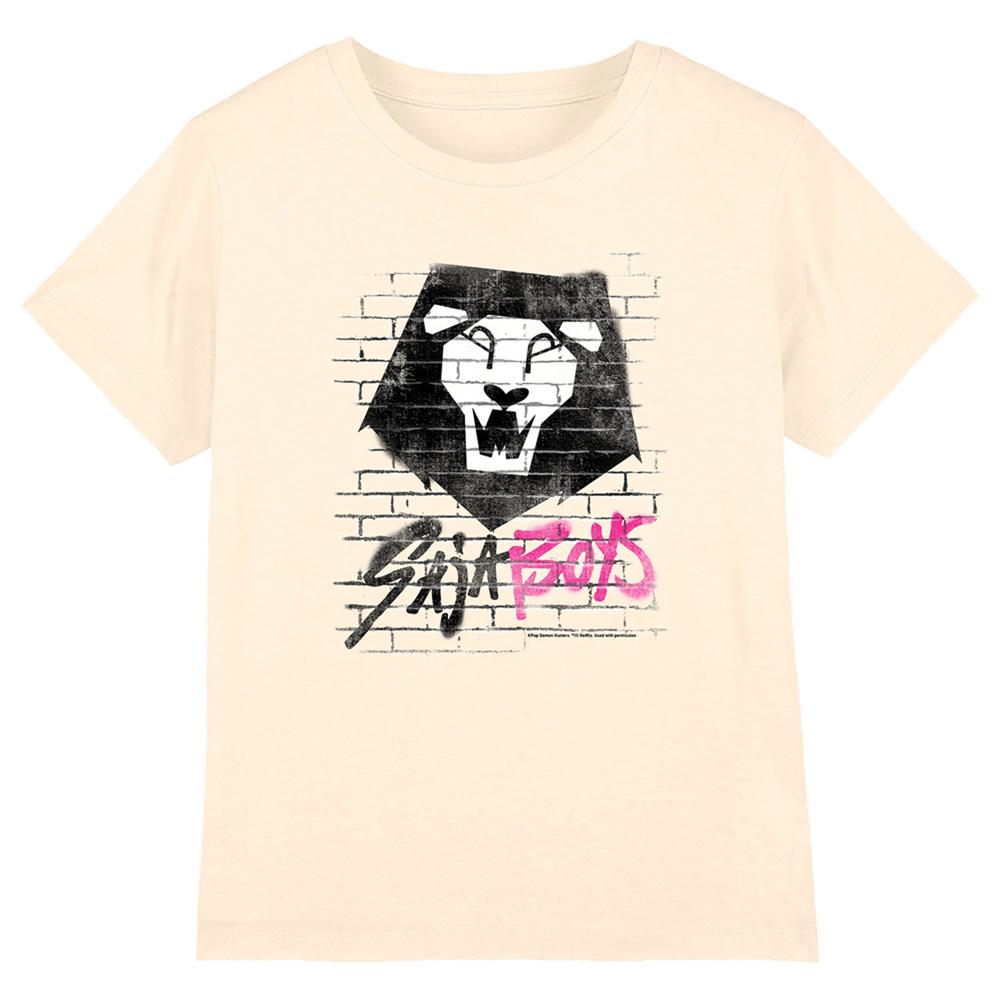 Natural - Front - K-Pop Demon Hunters Childrens-Kids Saja Boys Graffiti T-Shirt