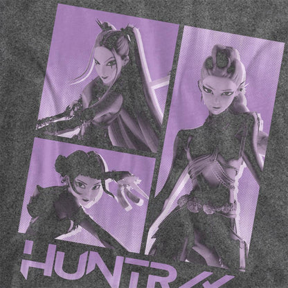Vintage Wash-Black - Back - K-Pop Demon Hunters Unisex Adult Huntr-X Band Back Print T-Shirt