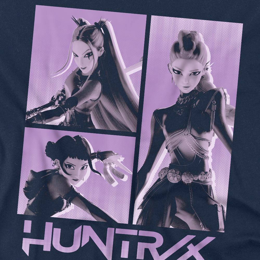 Navy - Side - K-Pop Demon Hunters Unisex Adult Huntr-X Band Back Print T-Shirt