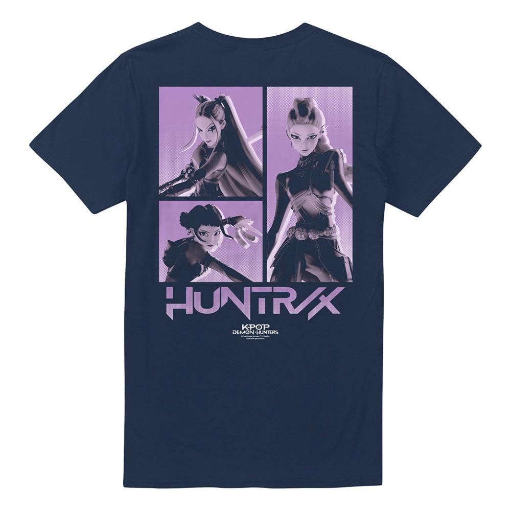 Navy - Lifestyle - K-Pop Demon Hunters Unisex Adult Huntr-X Band Back Print T-Shirt