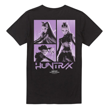 Black - Lifestyle - K-Pop Demon Hunters Unisex Adult Huntr-X Band Back Print T-Shirt