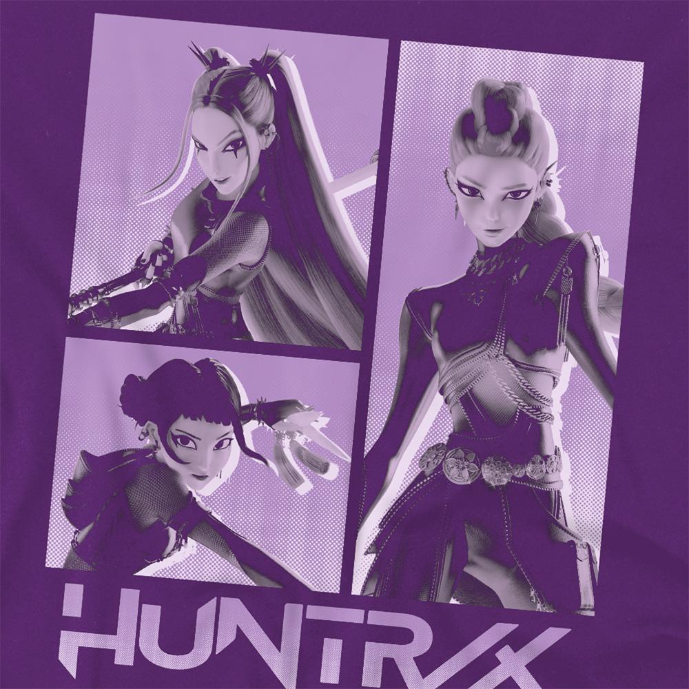 Purple - Side - K-Pop Demon Hunters Unisex Adult Huntr-X Band Back Print T-Shirt