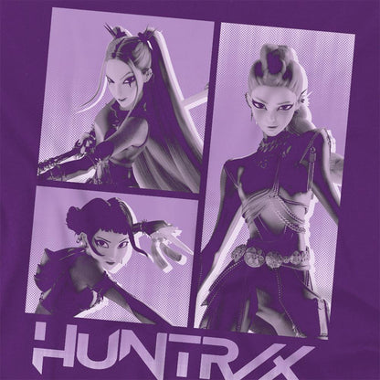 Purple - Side - K-Pop Demon Hunters Unisex Adult Huntr-X Band Back Print T-Shirt