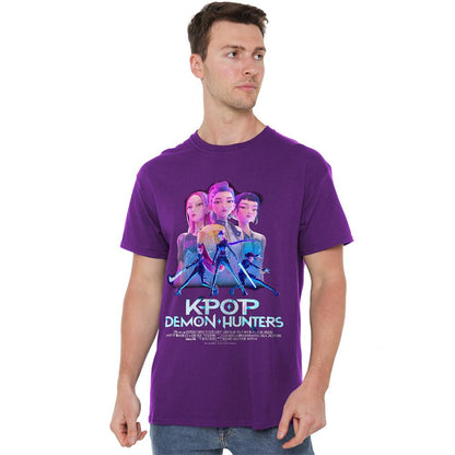 Purple - Lifestyle - K-Pop Demon Hunters Unisex Adult Huntr-X Poster T-Shirt