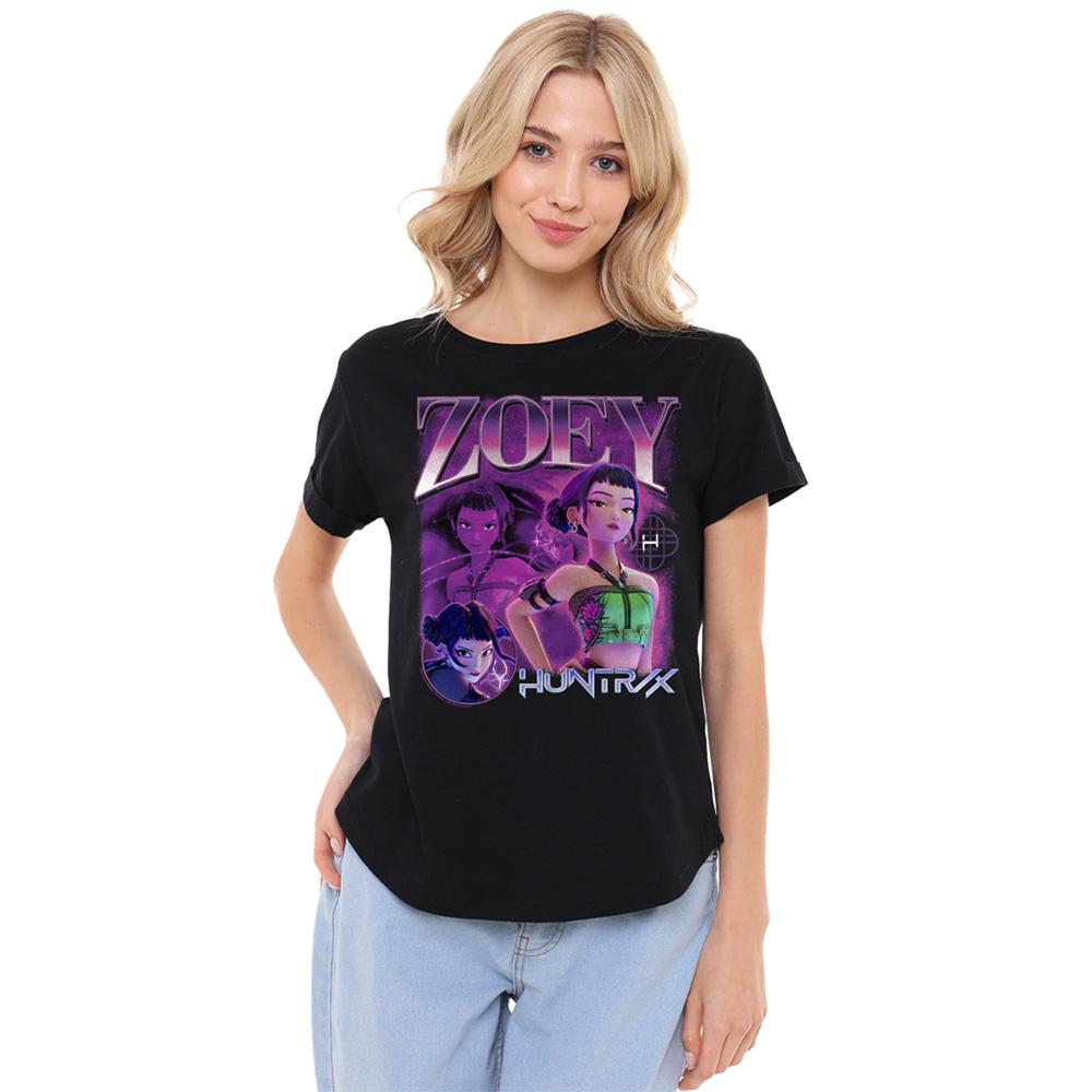 Black - Lifestyle - K-Pop Demon Hunters Womens-Ladies Huntr-X Zoey T-Shirt