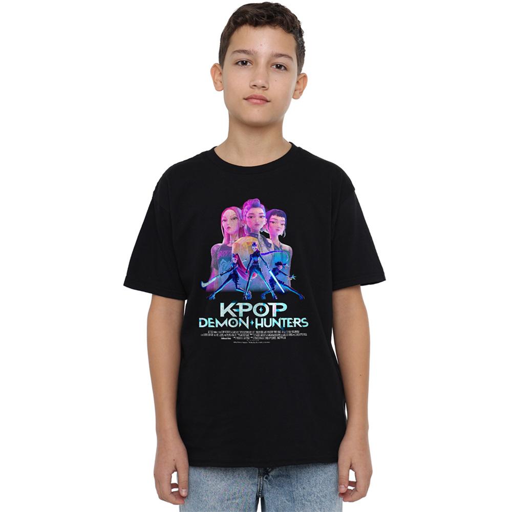 Black - Lifestyle - K-Pop Demon Hunters Childrens-Kids Huntr-X Poster T-Shirt