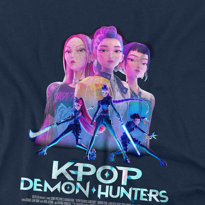 Purple - Front - K-Pop Demon Hunters Childrens-Kids Huntr-X Poster T-Shirt