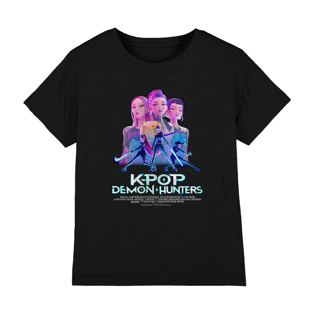 Purple - Back - K-Pop Demon Hunters Childrens-Kids Huntr-X Poster T-Shirt