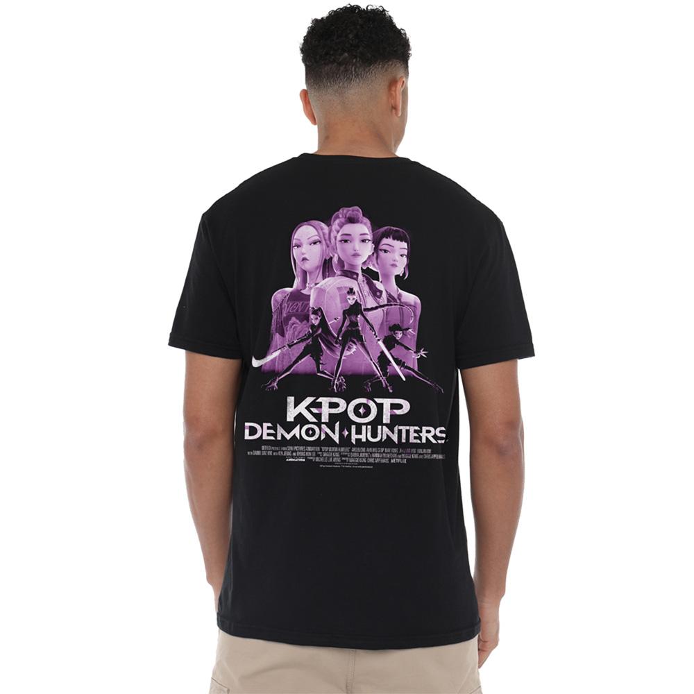 Black - Pack Shot - K-Pop Demon Hunters Unisex Adult Huntr-X Poster Back Print T-Shirt