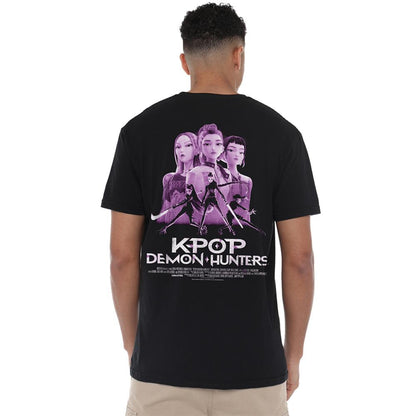 Black - Pack Shot - K-Pop Demon Hunters Unisex Adult Huntr-X Poster Back Print T-Shirt
