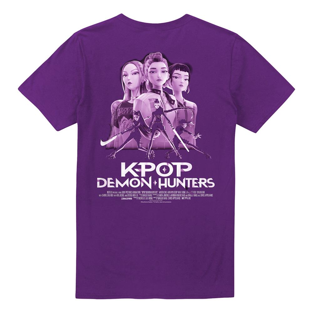 Purple - Lifestyle - K-Pop Demon Hunters Unisex Adult Huntr-X Poster Back Print T-Shirt