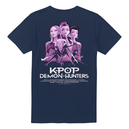 Navy - Lifestyle - K-Pop Demon Hunters Unisex Adult Huntr-X Poster Back Print T-Shirt
