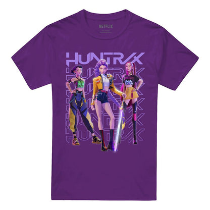 Purple - Front - K-Pop Demon Hunters Unisex Adult Huntr-X Group Pose T-Shirt