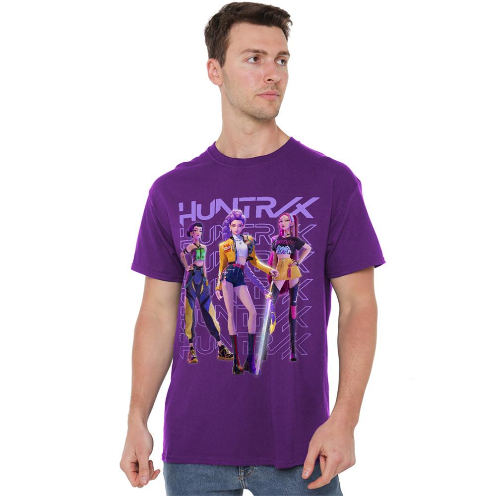 Purple - Lifestyle - K-Pop Demon Hunters Unisex Adult Huntr-X Group Pose T-Shirt