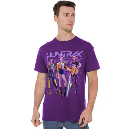 Purple - Lifestyle - K-Pop Demon Hunters Unisex Adult Huntr-X Group Pose T-Shirt