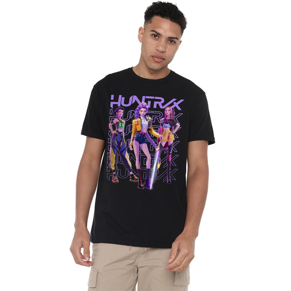 Black - Lifestyle - K-Pop Demon Hunters Unisex Adult Huntr-X Group Pose T-Shirt