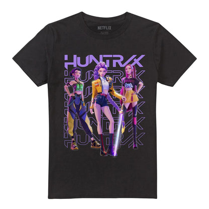 Black - Front - K-Pop Demon Hunters Unisex Adult Huntr-X Group Pose T-Shirt