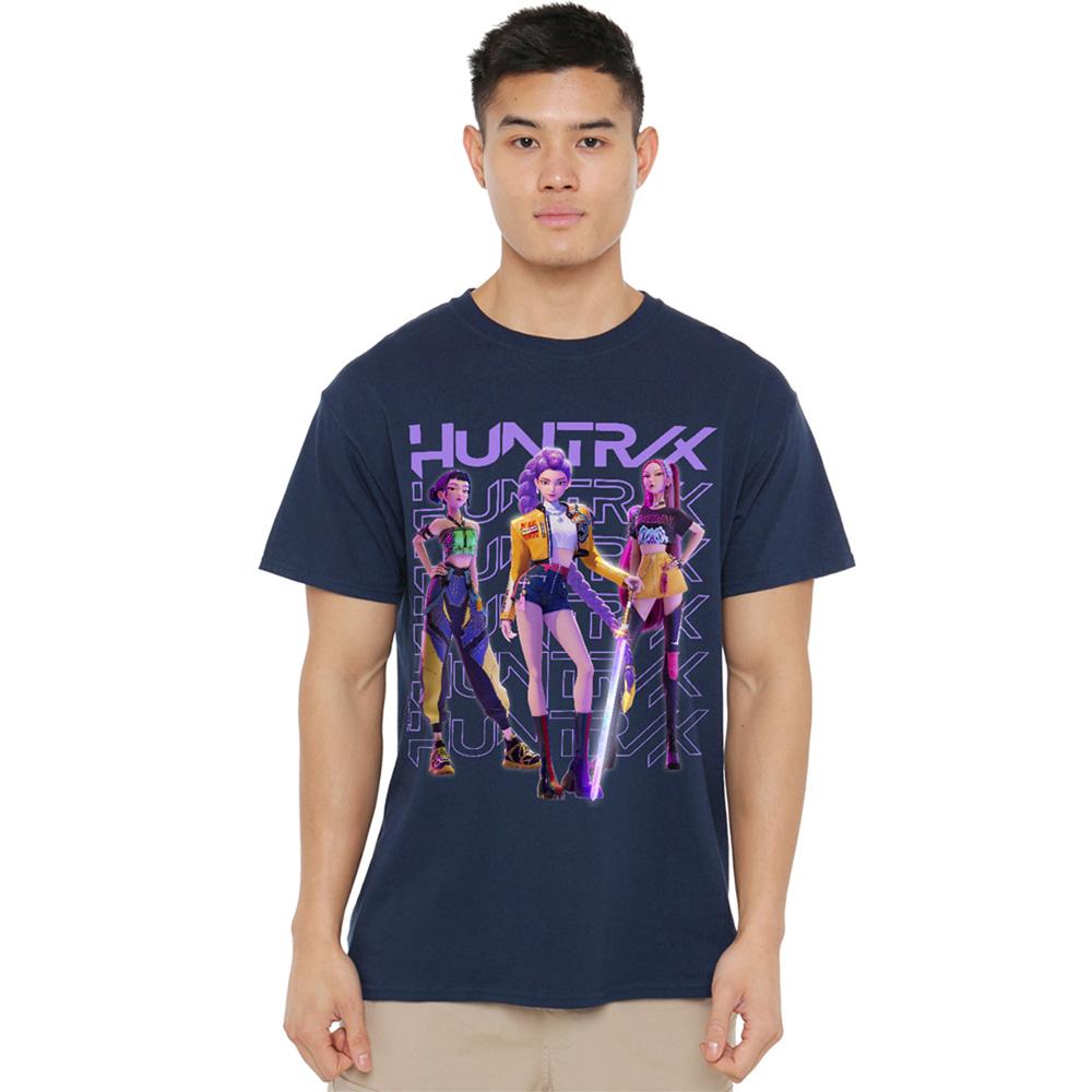 Navy - Lifestyle - K-Pop Demon Hunters Unisex Adult Huntr-X Group Pose T-Shirt