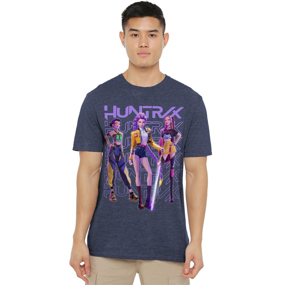Heather Navy - Lifestyle - K-Pop Demon Hunters Unisex Adult Huntr-X Group Pose T-Shirt