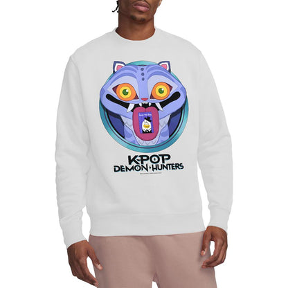 White - Lifestyle - K-Pop Demon Hunters Unisex Adult Save The Date Derpy Tiger Cartoon Sweatshirt