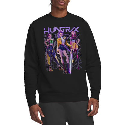 Black - Lifestyle - K-Pop Demon Hunters Unisex Adult Huntr-X Group Shot Sweatshirt