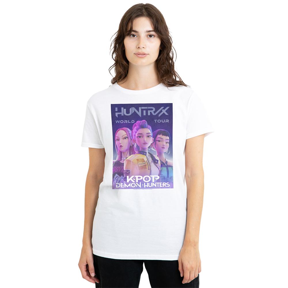 White - Lifestyle - K-Pop Demon Hunters Womens-Ladies World Tour Huntr-X Poster T-Shirt
