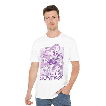 Light Pink - Side - K-Pop Demon Hunters Unisex Adult Huntr-X Manga Panel T-Shirt