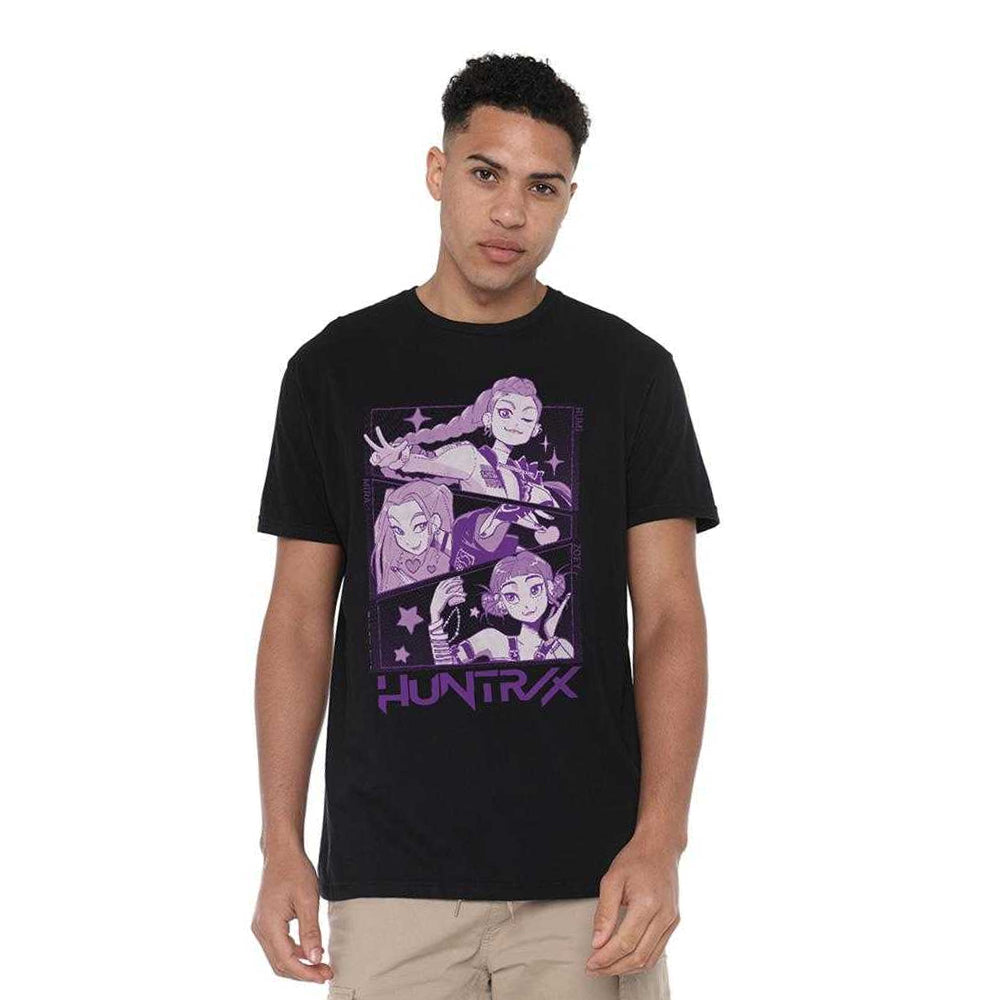 Black - Lifestyle - K-Pop Demon Hunters Unisex Adult Huntr-X Manga Panel T-Shirt