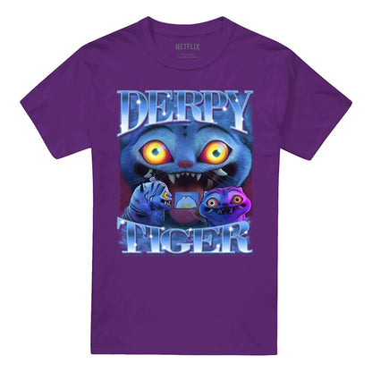 Purple - Front - K-Pop Demon Hunters Unisex Adult Derpy Tiger T-Shirt