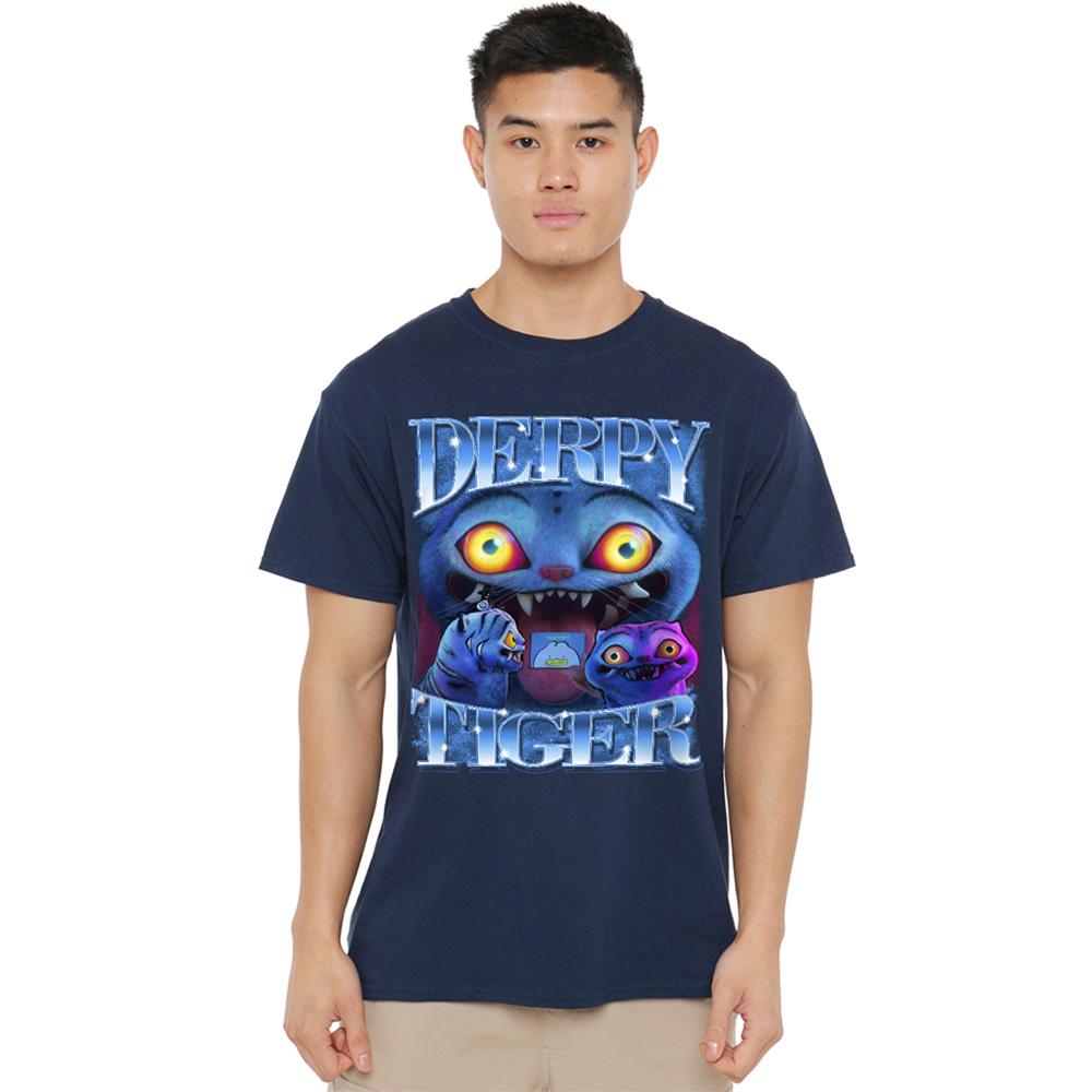 Navy - Lifestyle - K-Pop Demon Hunters Unisex Adult Derpy Tiger T-Shirt