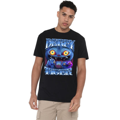 Black - Lifestyle - K-Pop Demon Hunters Unisex Adult Derpy Tiger T-Shirt