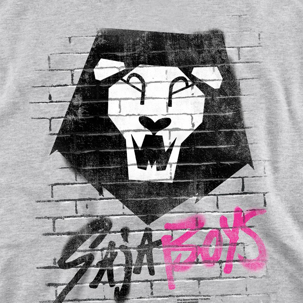 Heather Grey - Back - K-Pop Demon Hunters Unisex Adult Saja Boys Graffiti Sweatshirt