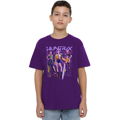 Purple - Lifestyle - K-Pop Demon Hunters Childrens-Kids Huntr-X Pose T-Shirt